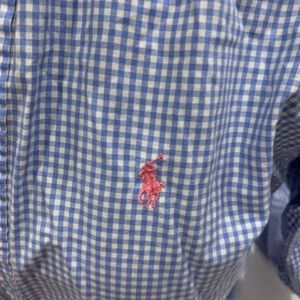 COPY - mens gingham check Long sleeve buttondown Large Ralph Lauren